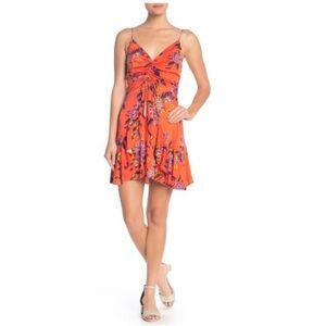 FREE PEOPLE Happy Heart Floral Ruched Mini Dress (24)